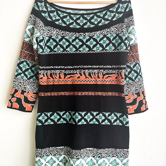 Diane von Furstenberg Multicolour Knit Stretch Midi Dress 14 - Picture 3 of 5